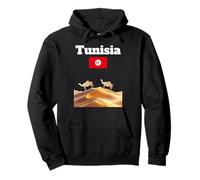 Souvenir Voyage Tunisie Amoureux du désert du Sahara Drapeau Tunisien Sweat à Capuche
