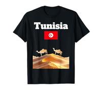 Souvenir Voyage Tunisie Amoureux du désert du Sahara Drapeau Tunisien T-Shirt