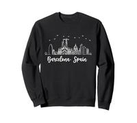 Souvenirs de Barcelone Espagne Skyline Rappel Hommes Femmes Sweatshirt