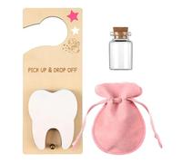 Souvenirs de dents : design en flanelle en bois, stockage robuste, souvenir adapté aux, support de mémoire | Idéal pour ranger les dents perdues, reg