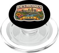 Souvenirs de la Capitale de l'État des Moines Iowa Souvenir City PopSockets PopGrip pour MagSafe