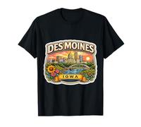 Souvenirs de la Capitale de l'État des Moines Iowa Souvenir City T-Shirt