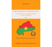 Souvenirs de la révolution Des moments de la révolution sankariste vue par un adolescent - Récit - Gnindé Bonzi - L'harmattan - broché - Récit