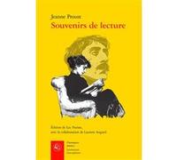 Souvenirs de lecture Luc Fraisse (Editeur du volume), Jeanne Proust (Auteur), Marc Lambron (Préface)