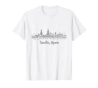 Souvenirs de Séville Espagne Séville Espagne Rappel Skyline T-Shirt Graphique avec Valeur