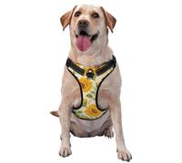 Souvenirs de tournesols Frais imprimés,Harnais pour Animaux de Compagnie, Harnais réfléchissant réglable pour Chien,XL