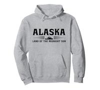 Souvenirs de Vacances en Alaska, Pays des Montagnes au Soleil de Minuit Sweat à Capuche