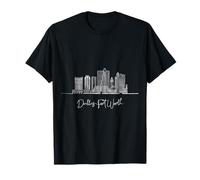 Souvenirs de voyage américains Dallas-Fort Worth Texas Skyline T-Shirt