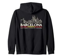 Souvenirs de Voyage des Sites historiques de Barcelone Sweat à Capuche