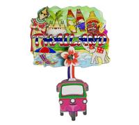 Souvenirs de voyage Thaïlande Aimants 3D pour réfrigérateur Attractions de la ville Aimants décoratifs en trois dimensions Décoration de la maison de cuisine