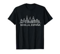 Souvenirs d'Espagne de Séville Espagne Dessin d'horizon T-Shirt