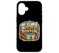 Souvenirs d'État de la Ville Souvenir de Boston Massachusetts Coque pour iPhone 16