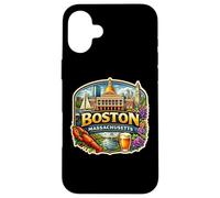 Souvenirs d'État de la Ville Souvenir de Boston Massachusetts Coque pour iPhone 16 Plus