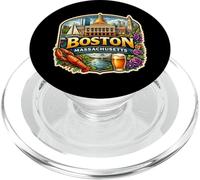 Souvenirs d'État de la Ville Souvenir de Boston Massachusetts PopSockets PopGrip pour MagSafe