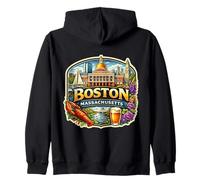 Souvenirs d'État de la Ville Souvenir de Boston Massachusetts Sweat à Capuche