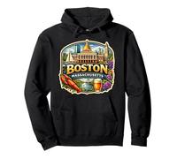 Souvenirs d'État de la Ville Souvenir de Boston Massachusetts Sweat à Capuche