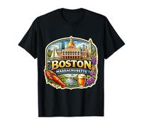 Souvenirs d'État de la Ville Souvenir de Boston Massachusetts T-Shirt
