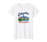 Souvenirs du Canada/Edmonton T-Shirt Graphique avec Valeur, Femme, Blanc, S