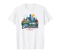 Souvenirs du Canada/Edmonton T-Shirt Graphique avec Valeur, Homme, Blanc, L