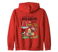 Souvenirs du Missouri avec Symboles emblématiques Sweat à Capuche