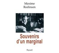 Souvenirs d'un marginal - Maxime Rodinson - Fayard - broché - Essai
