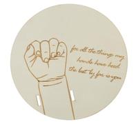 Souvenirs en bois pour annonce de naissance de bébé, support de bracelet d'hôpital gravé pour photographie de bébé