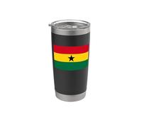 Souvenirs ghanéens du Ghana 2026 Drapeau Afrique Accra Afrique Gobelet isotherme en acier inoxydable double paroi