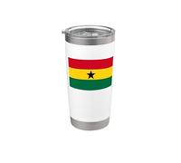 Souvenirs ghanéens du Ghana 2026 Drapeau Afrique Accra Afrique Gobelet isotherme en acier inoxydable double paroi