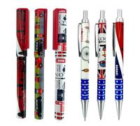 Souvenirs Lot de 6 stylos London - Motif célèbre image emblématique de Londres - Royaume-Uni Angleterre Union Jack