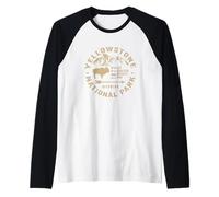 Souvenirs Vintage Bison Buffalo du Parc National de Yellowstone Manche Raglan