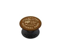 Souvenirs Vintage Bison Buffalo du Parc National de Yellowstone PopSockets PopGrip Adhésif