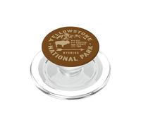 Souvenirs Vintage Bison Buffalo du Parc National de Yellowstone PopSockets PopGrip pour MagSafe