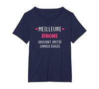 Souvent imitée jamais égalée Meilleure Binôme T-Shirt, Femme Grandes Tailles, Bleu Marine, 1X