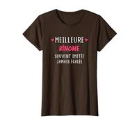 Souvent imitée jamais égalée Meilleure Binôme T-Shirt, Femme, Marron, M