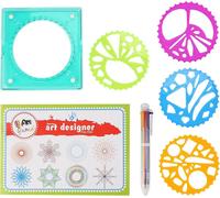 Souverain géométrique avec un stylo coloré École durable et fournitures de bureau pour l'ingénierie, les bâtiments, l'étude du design