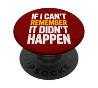 Souviens-toi Humour Sarcasme Rétro Vintage Adulte PopSockets PopGrip Adhésif