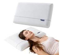 Souvik Oreiller Ergonomique Cervical, Doux et Confortable, Mémoire de Forme, Coussin Cervicales pour Les Personnes Dormant sur Le Côté, Le Dos et Le Ventre, 70 x 40 x 8 cm