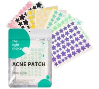 Souvik Pimple Patches: 408 patch acné invisibles hydrocolloïdes - Jour & nuit, 5 tailles (8-14 mm) - Avec huile de tea tree & acide salicylique