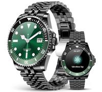 SOUYIE 2025 AI Montre intelligente pour homme avec fonction téléphone, AMOLED Android 1,19", avec fréquence cardiaque, SpO2, surveillance du sommeil, étanche, 107 modes de sport, montre de fitness