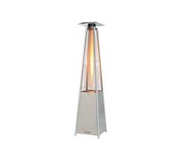 Sovelor Parasol chauffant mobile Louxor inox, tubes quartz, gaz propane, 5–13 kW