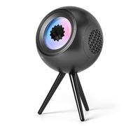 sovenomund Ferrofluid Haut-parleur Bluetooth magnétique avec effets visuels dynamiques et lumières colorées oniriques - Double appariement TWS, décoration de bureau unique, noir