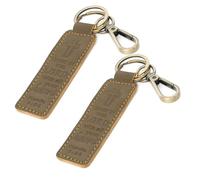 Sovereign-Gear - Deux porte-clés en cuir marron - Proverbes 3:5-6 en relief - Porte-clés en cuir véritable pour homme et femme - Accessoire fabriqué à la main, élégant et durable