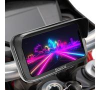 Sovica Support Telephone Moto Etanche avec Chargeur Charge Rapide 2.1A système Unico de Connexion Rapide Coque avec Visiere antieblouissement Compatible avec Smartphones de 4" a 7,6" ecran