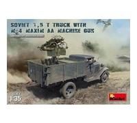 Soviet 1,5t Truck W/m-4 Maxim Aa Machine Gun- 1:35e - Miniart G