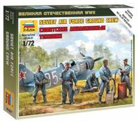 Soviet Airforce au Sol Crew WWII Plastique Kit 1:100 Model Zvezda