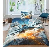 Soviet Fighter Jet Aide Au Sommeil Literie Finesse military Aircraft Comfort Cover volcanic-lavable Luxe Parure De Lit Chaleur Linge De Lit Hygroscopique Microfibre Housse De Couette Single(135x200cm)