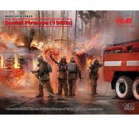 Soviet Firemen (1980s) 1:3 5 Figurine Plastique Model Kit Icm