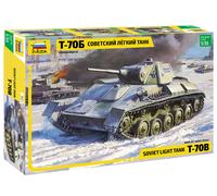 Soviet Lumière Réservoir T-70b 1:3 5 Plastique Model Kit Zvezda