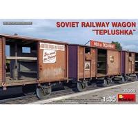 MiniArt Kit de modélisme en plastique Wagon ferroviaire soviétique Teplushka Échelle 1:35 MIN35300