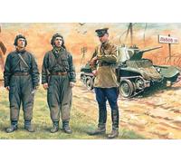 Soviet Réservoir Crew (1939-1942) (3 Figurines 1 Officer, 2 Tankistes ) 1:3 5